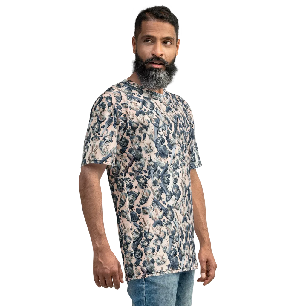 Bristle Noir on Men's Crew Neck T-Shirt — Right