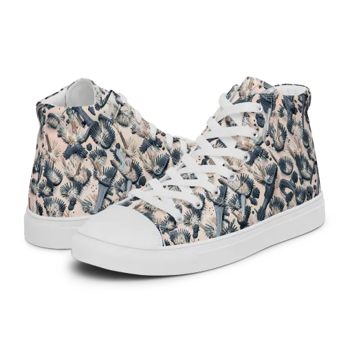 Bristle Noir on a Men's High Top Canvas Shoes