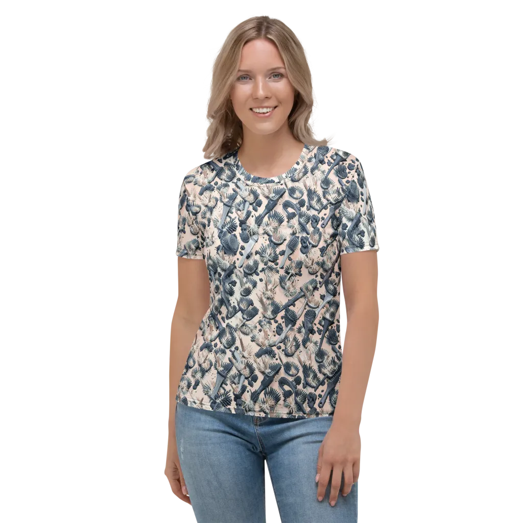 Bristle Noir on Women's Crew Neck T-Shirt — Front