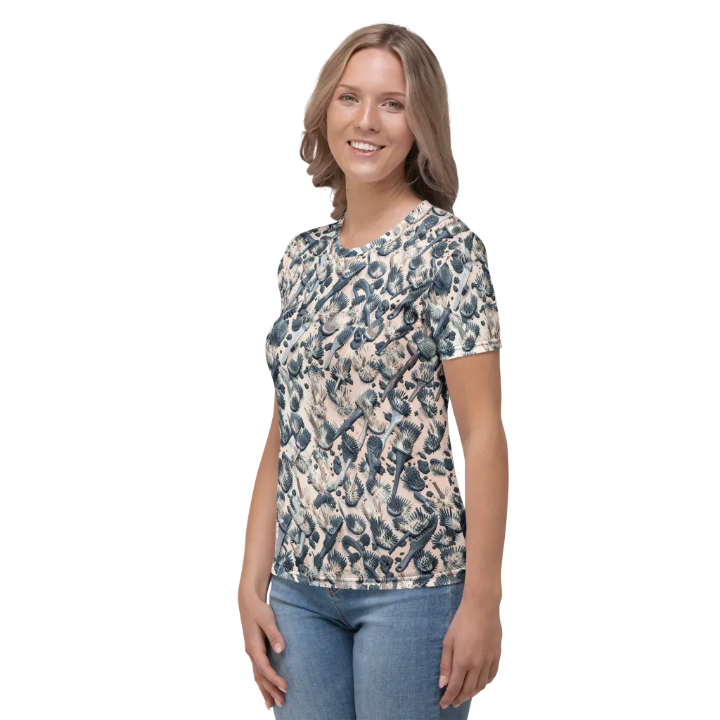 Bristle Noir on Women's Crew Neck T-Shirt — Left