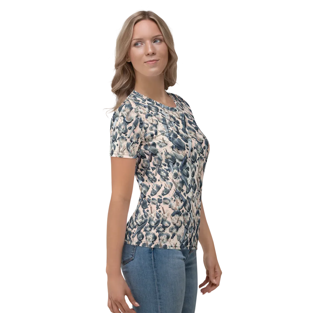 Bristle Noir on Women's Crew Neck T-Shirt — Right