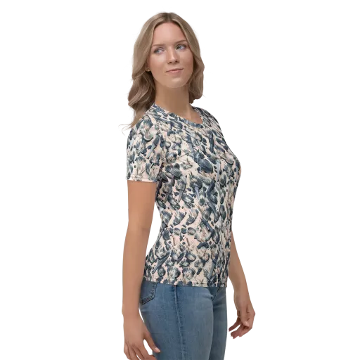 Bristle Noir on a Women's Crew Neck T-Shirt