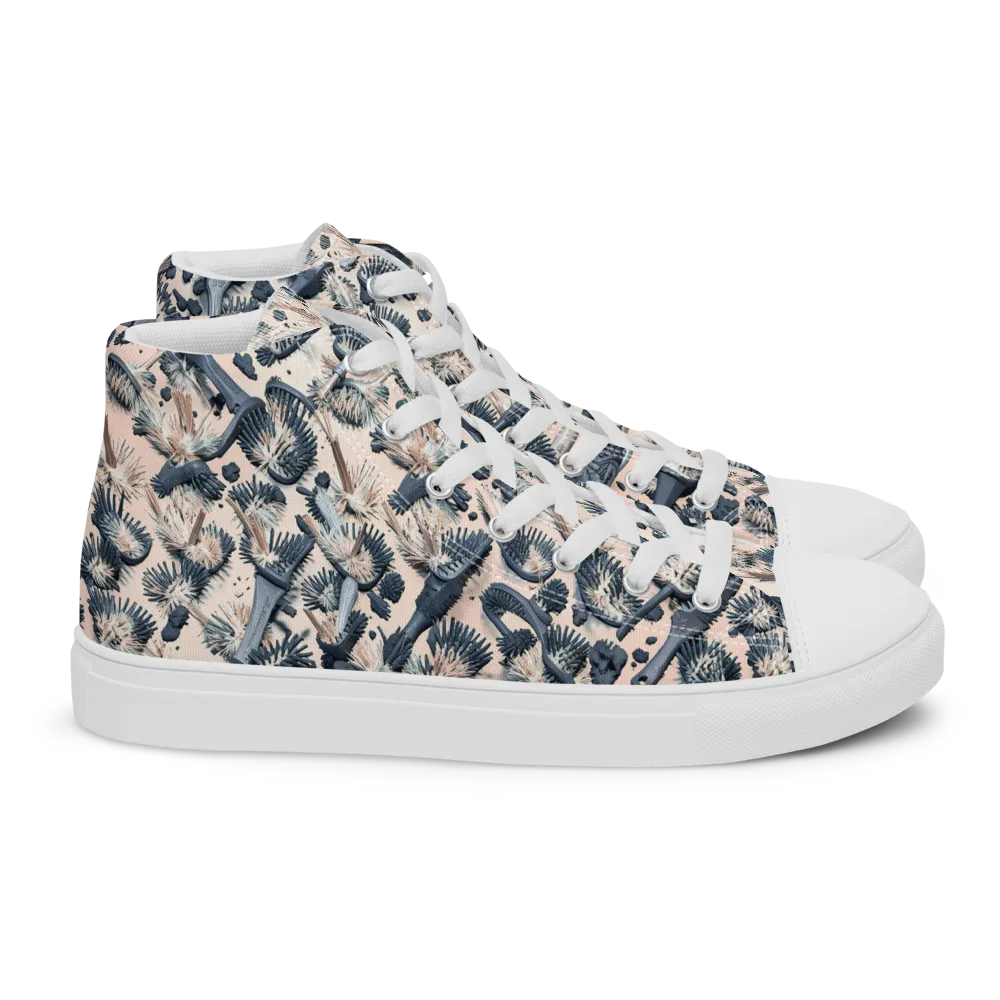 Bristle Noir on Women's High Top Canvas Shoes — Right