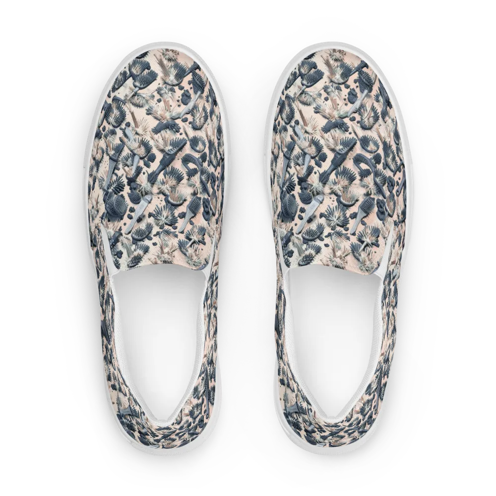 Bristle Noir on Men's Slip-On Canvas Shoes — Front