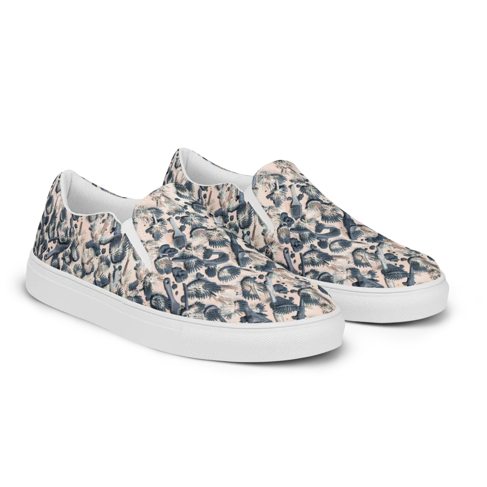 Bristle Noir on Men's Slip-On Canvas Shoes — Right Front