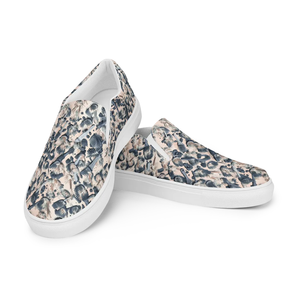 Bristle Noir on Men's Slip-On Canvas Shoes — Left Front