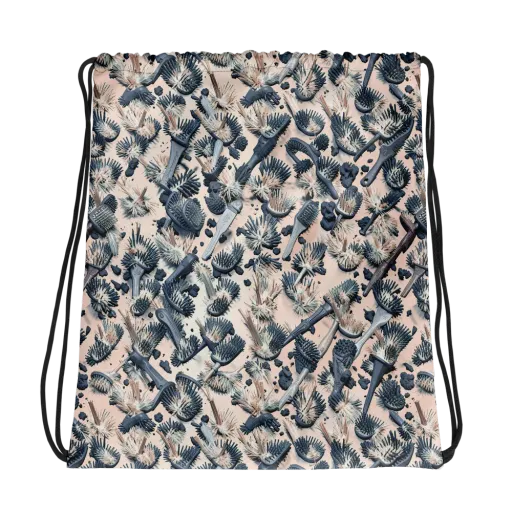 Bristle Noir on a Drawstring Bag