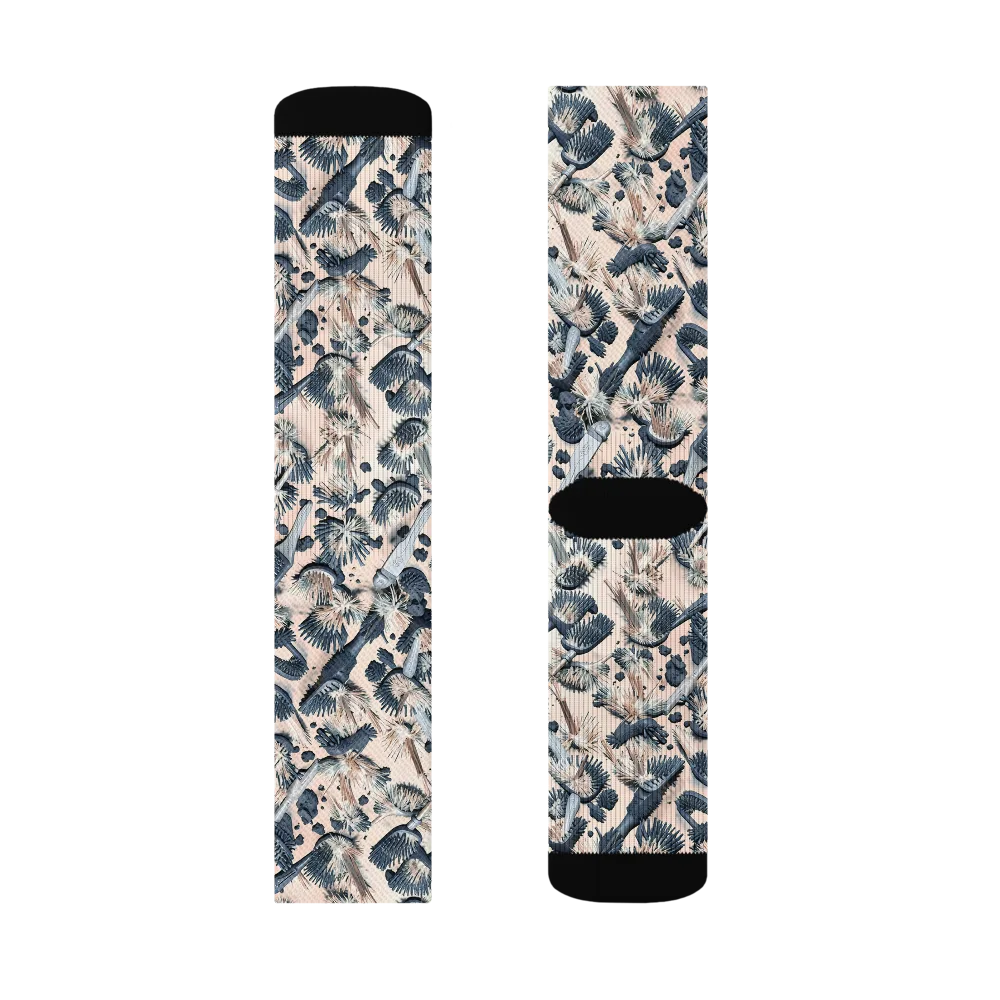 Bristle Noir on Socks — Left Sock