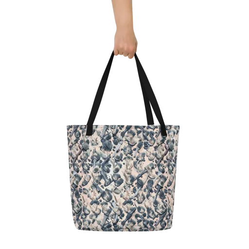 Bristle Noir on a Large Tote Bag W/ Pocket