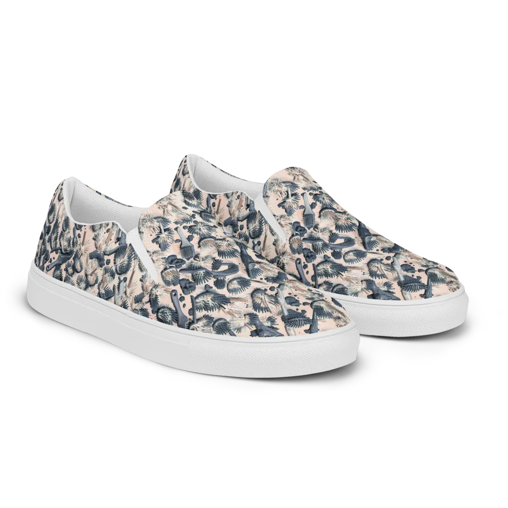 Bristle Noir on Women's Slip-On Canvas Shoes — Right Front
