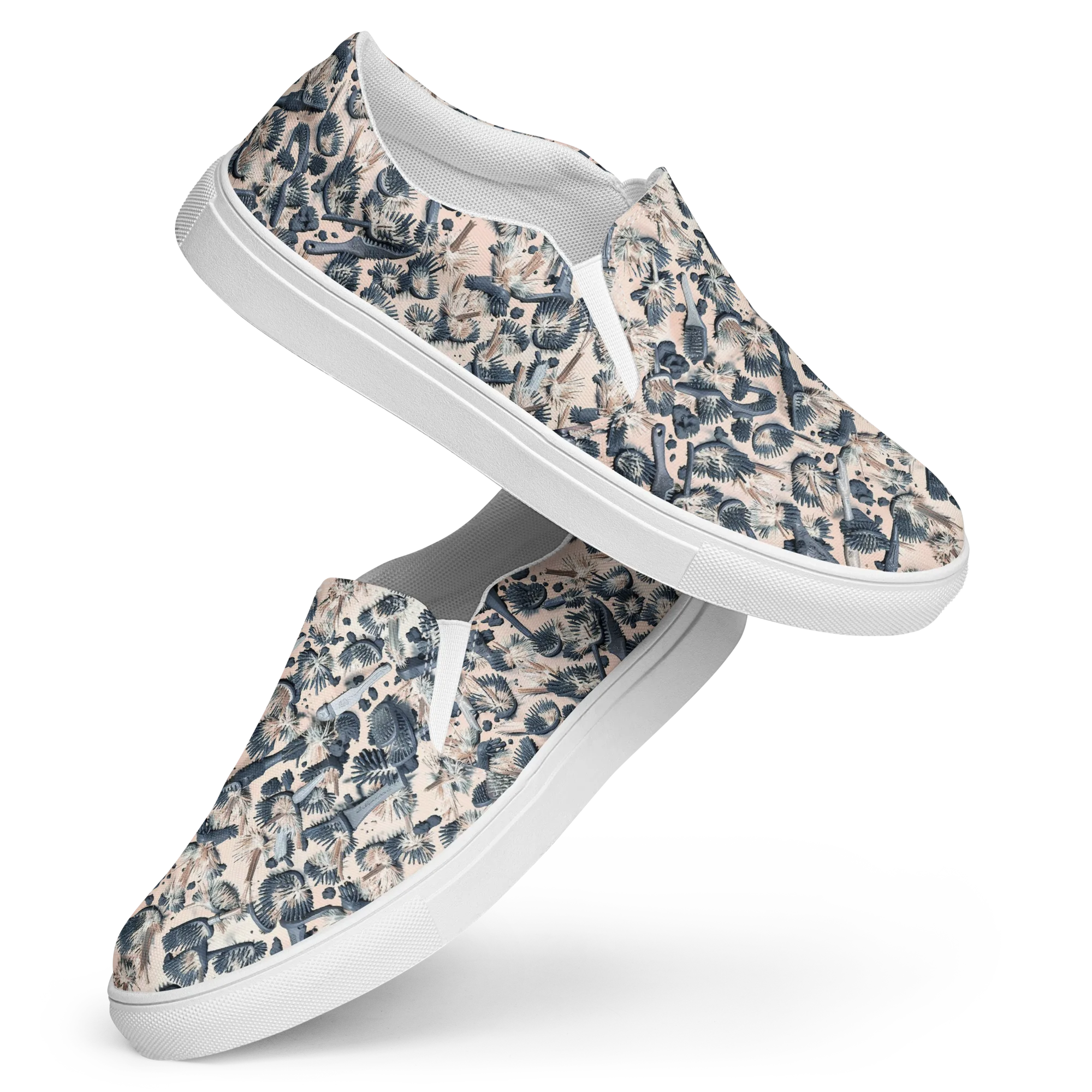 Bristle Noir on Women's Slip-On Canvas Shoes — Front