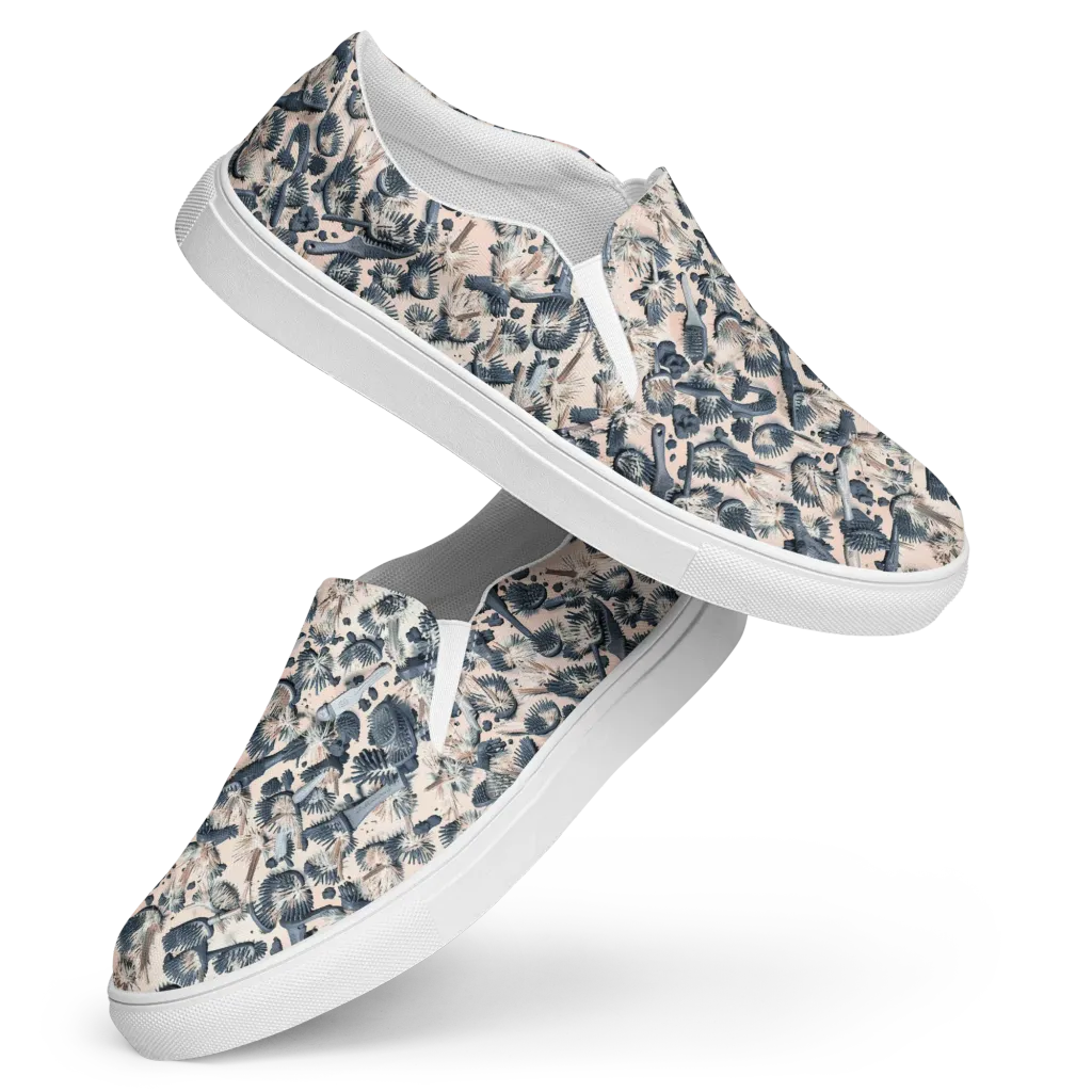 Bristle Noir on Women's Slip-On Canvas Shoes — Front