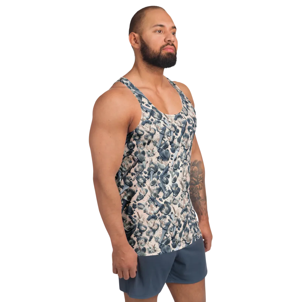 Bristle Noir on Men's Tank Top — Right Front