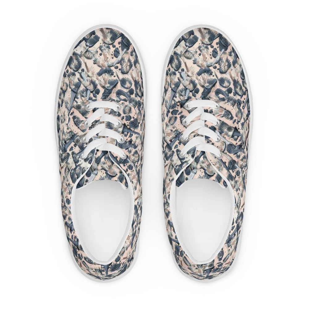 Bristle Noir on Men's Lace-Up Canvas Shoes — Front