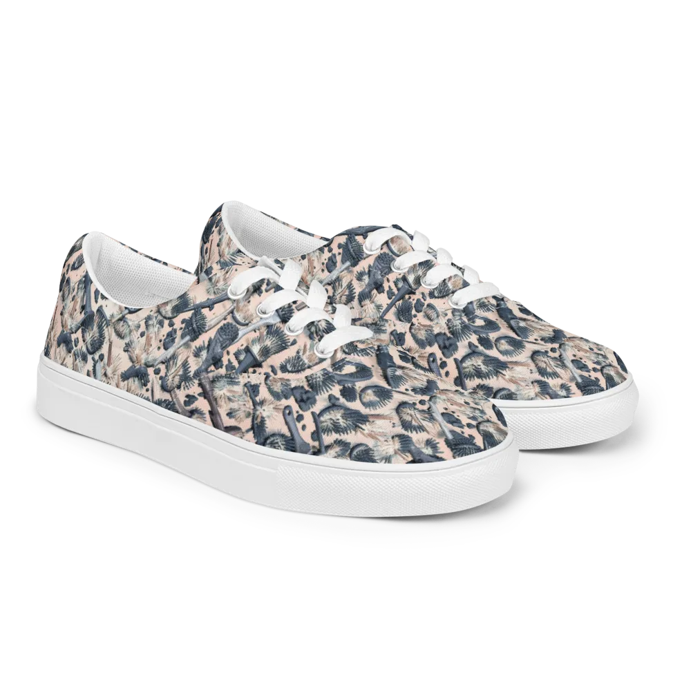 Bristle Noir on Men's Lace-Up Canvas Shoes — Right Front