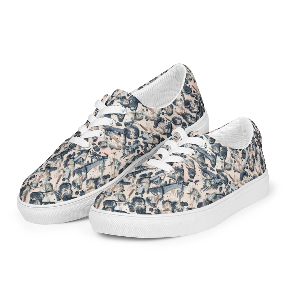 Bristle Noir on Men's Lace-Up Canvas Shoes — Left Front