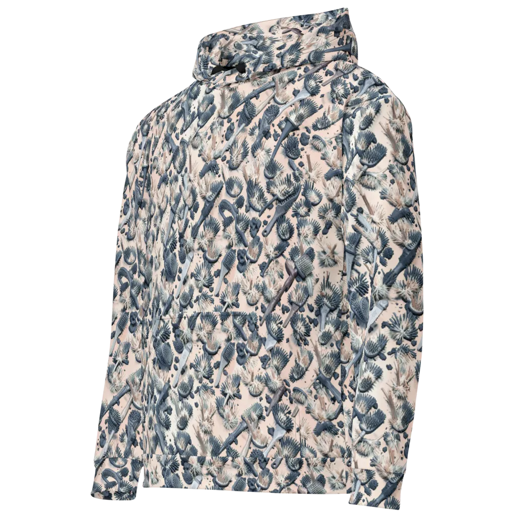 Bristle Noir on Cotton Hoodie — Left Front