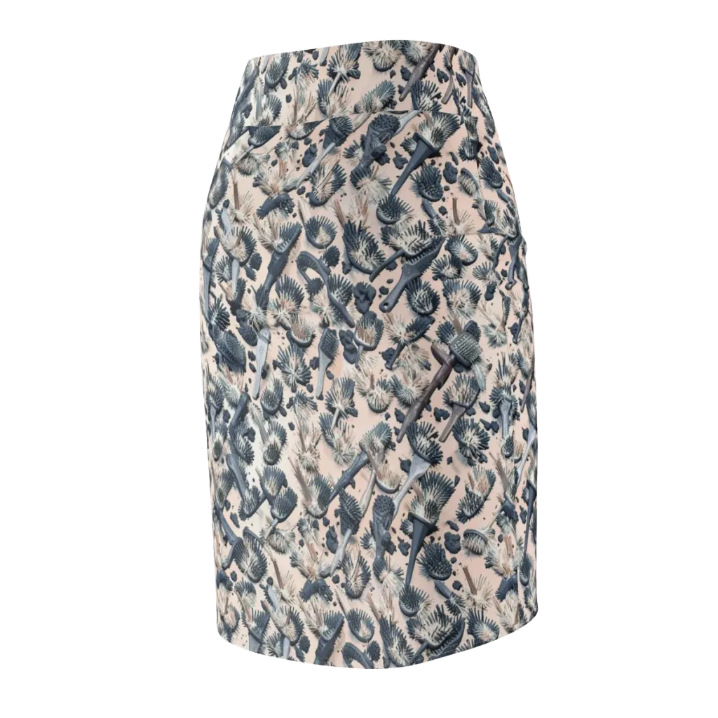Bristle Noir on Pencil Skirt — Back Side