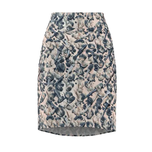 Bristle Noir on a Pencil Skirt