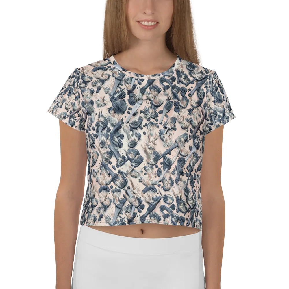 Bristle Noir on Crop Tee — Front