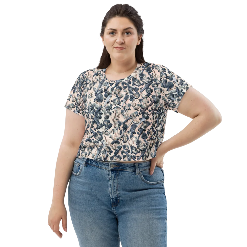 Bristle Noir on Crop Tee — Front