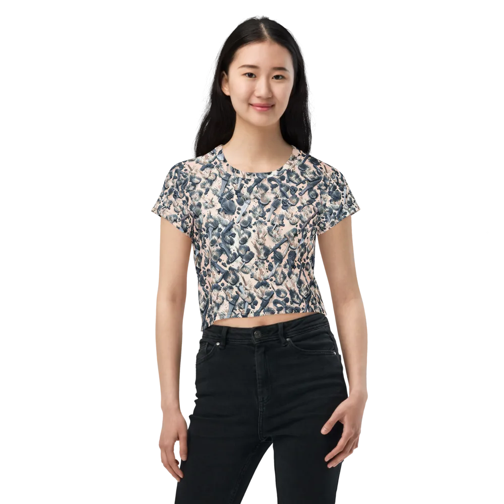 Bristle Noir on Crop Tee — Front