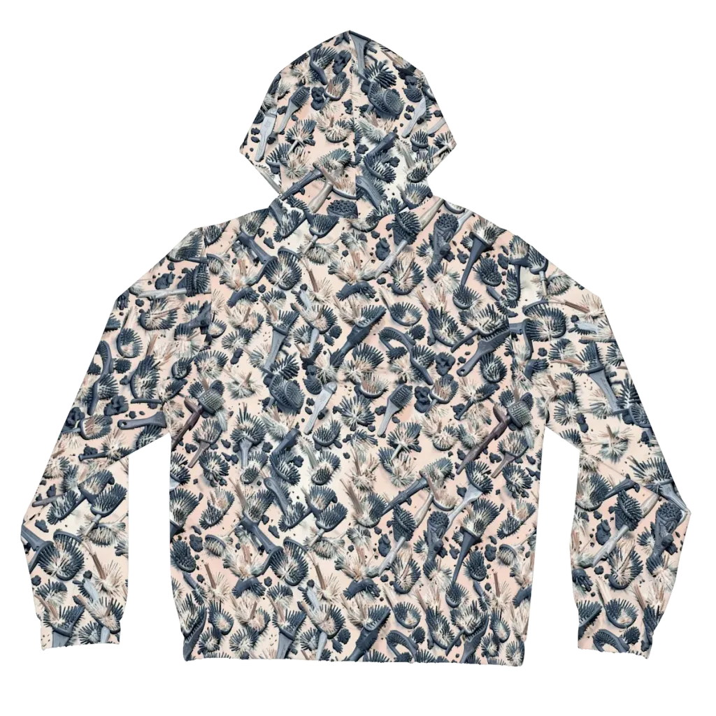 Bristle Noir on Women's Full-Zip Hoodie — Back