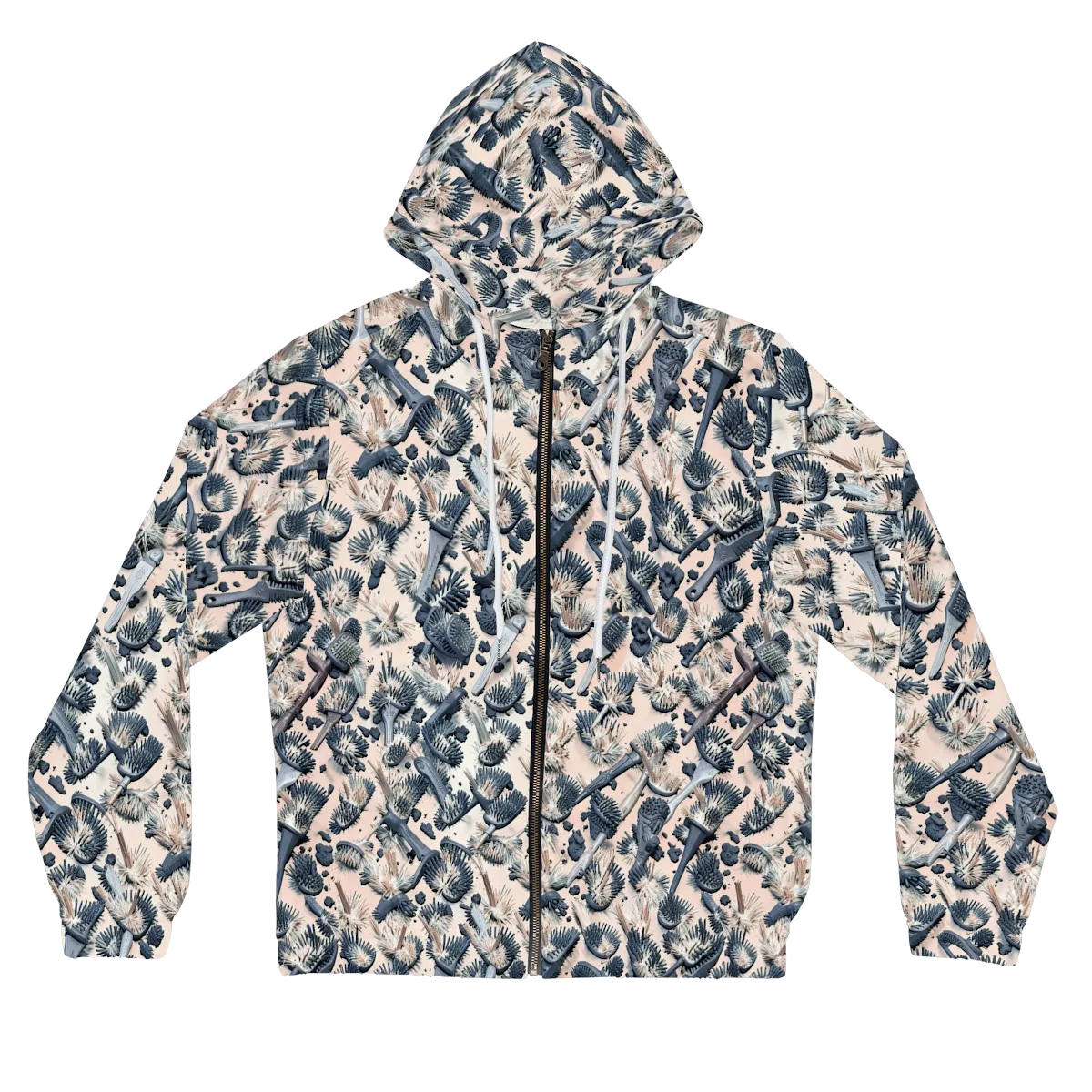 Bristle Noir on Women's Full-Zip Hoodie — Front