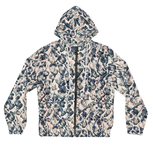 Bristle Noir on a Women's Full-Zip Hoodie