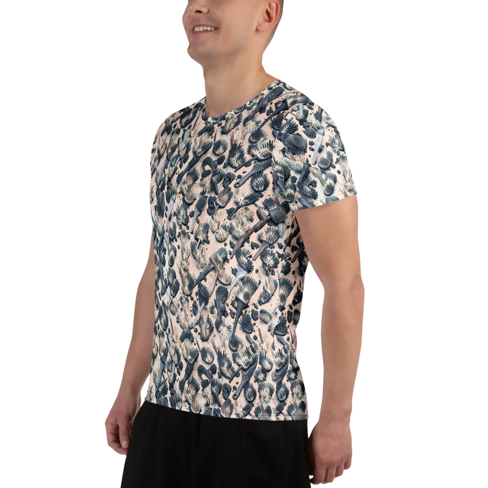 Bristle Noir on Men's Athletic T-Shirt — Left