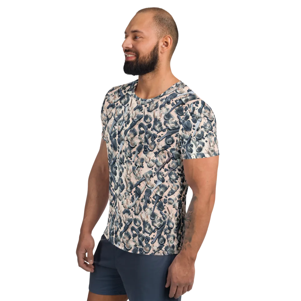 Bristle Noir on Men's Athletic T-Shirt — Left