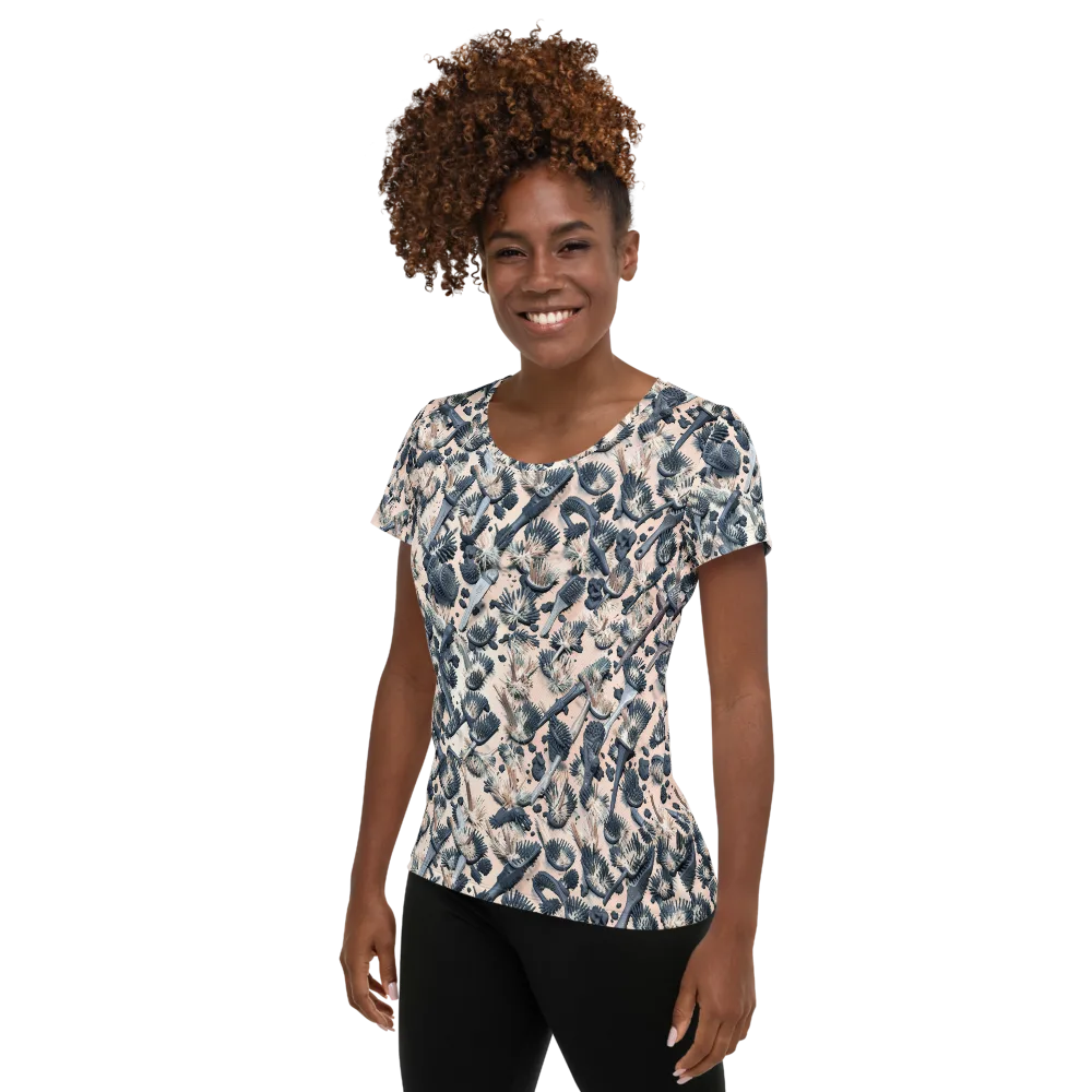 Bristle Noir on Women's Athletic T-Shirt — Left