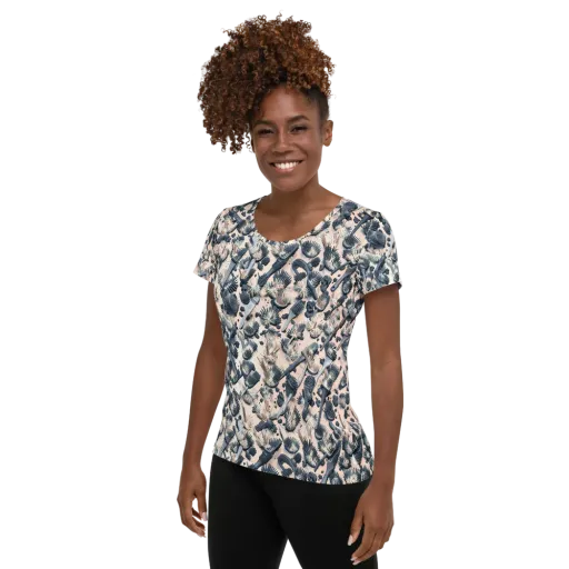 Bristle Noir on a Women's Athletic T-Shirt