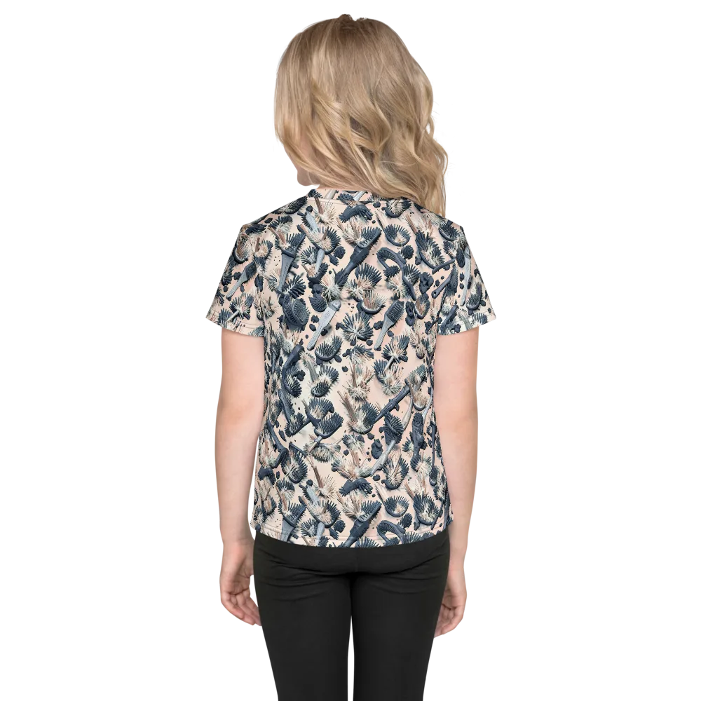 Bristle Noir on Kids Crew Neck T-Shirt — Back
