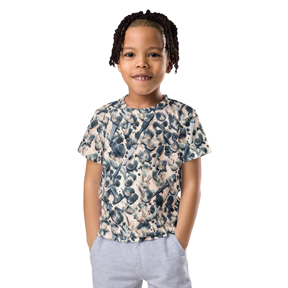 Bristle Noir on Kids Crew Neck T-Shirt — Front