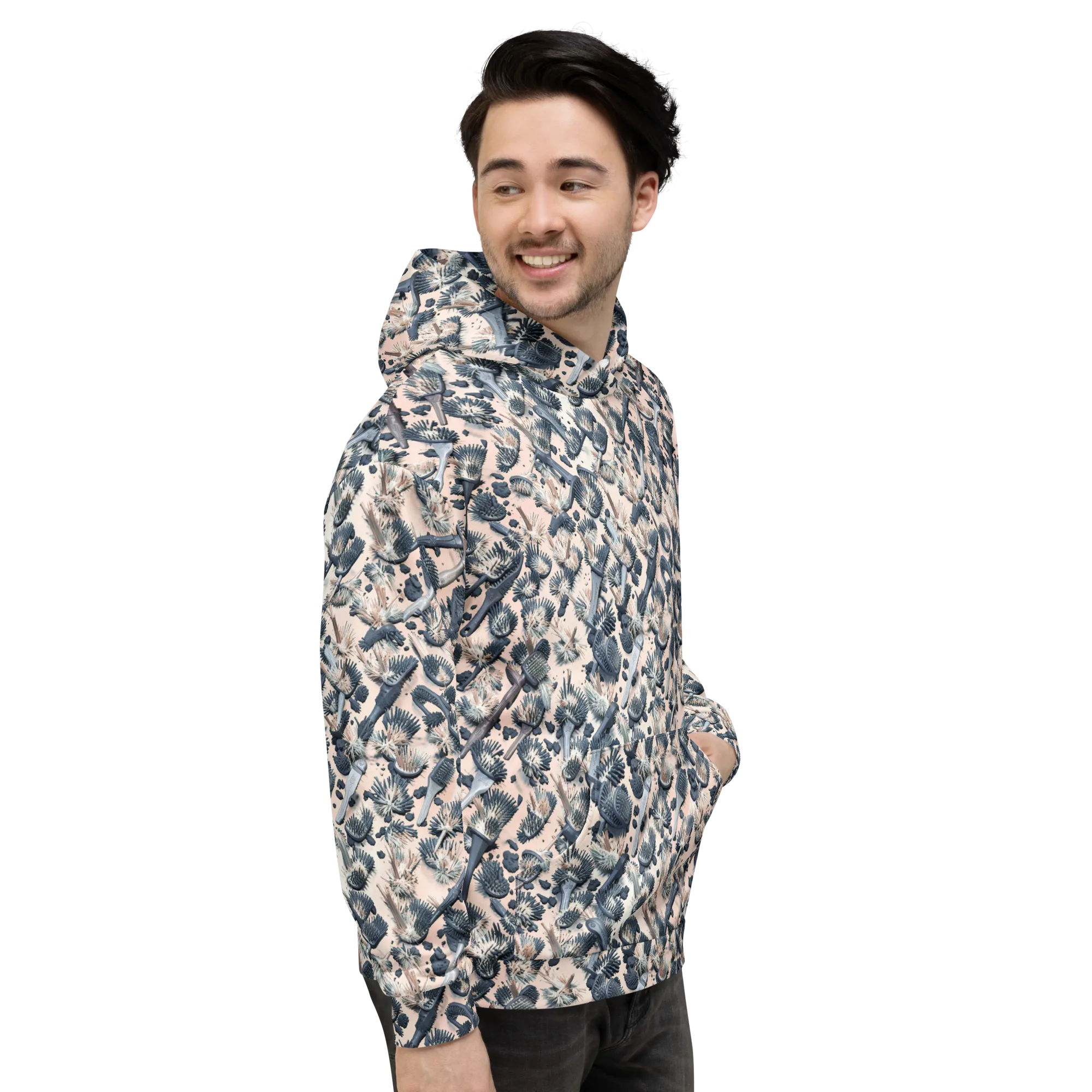 Bristle Noir on Hoodie — Right