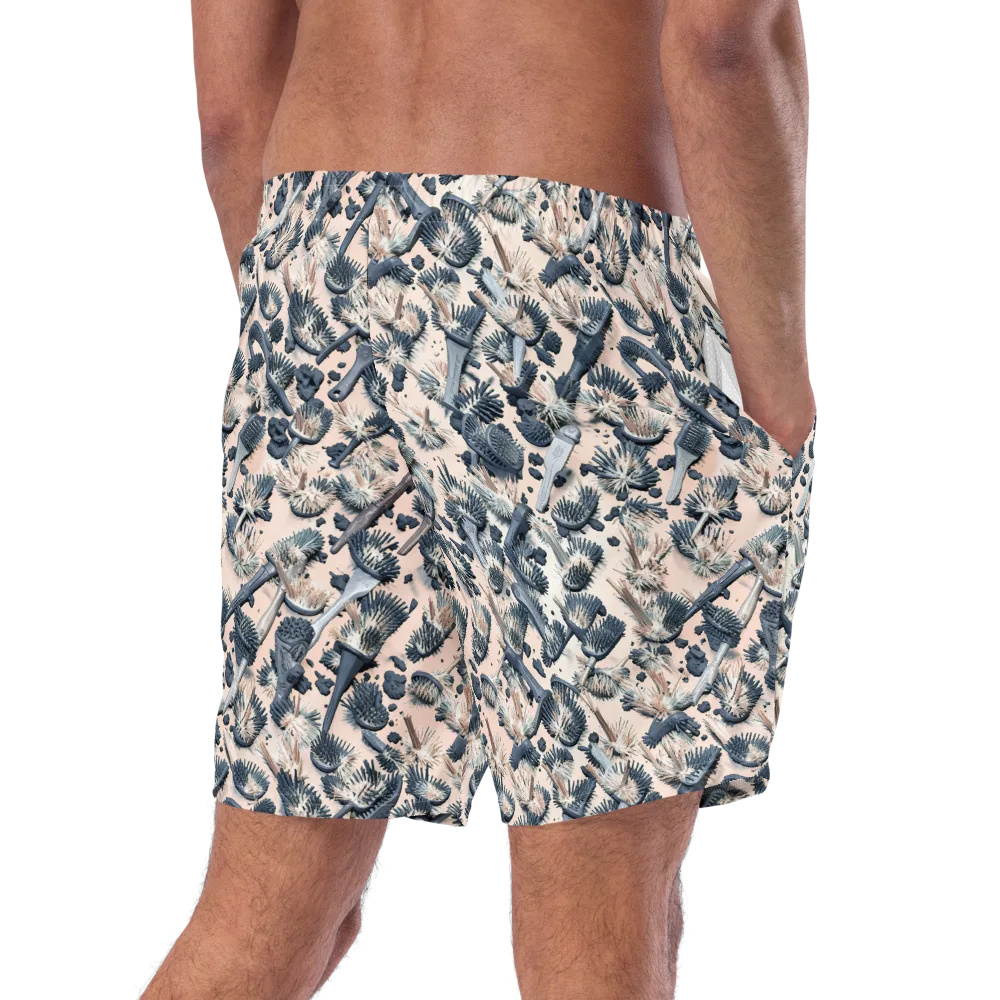 Bristle Noir on Swim Trunks — Right Back
