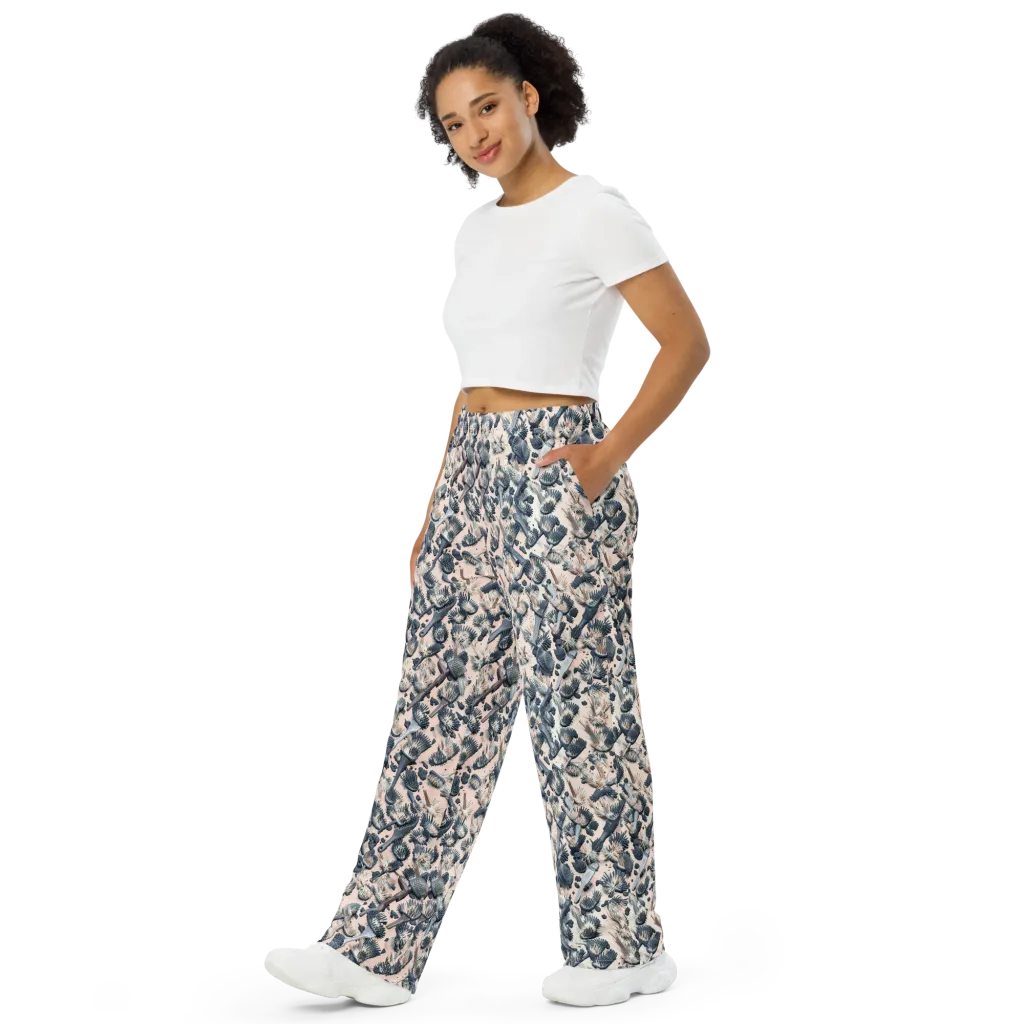 Bristle Noir on Wide-Leg Pants — Left Front