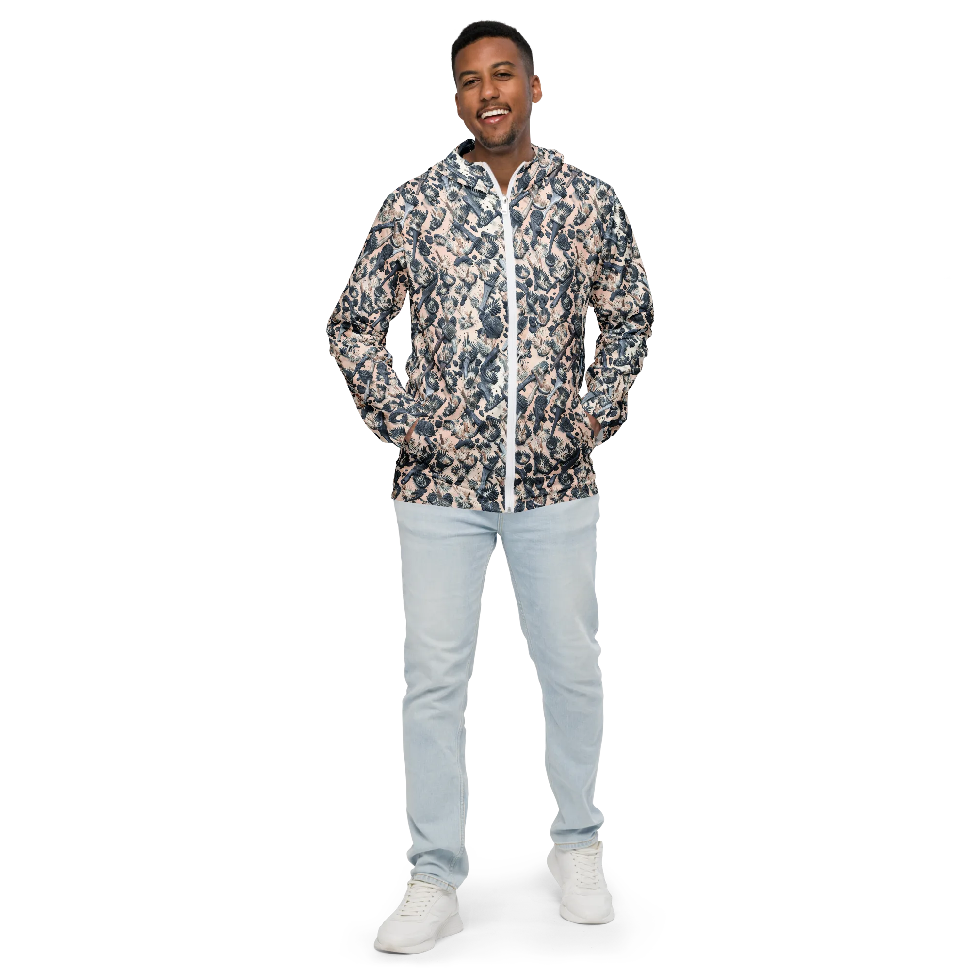 Bristle Noir on Men's Windbreaker — Front
