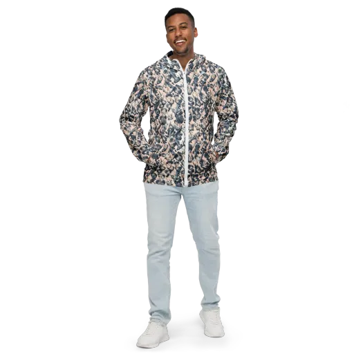Bristle Noir on a Men's Windbreaker