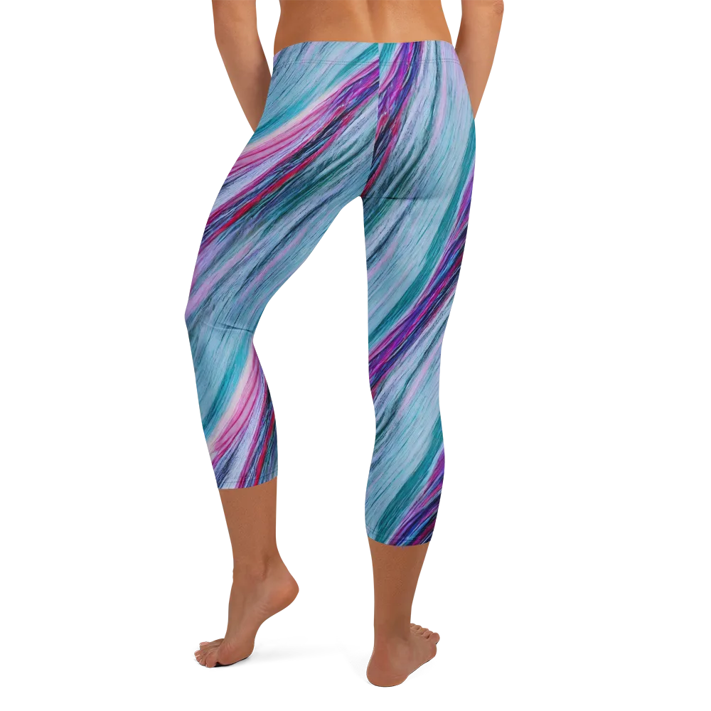 Chromatic Drift on Capri Leggings — Back
