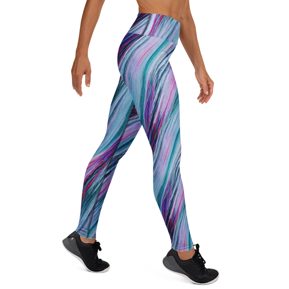 Chromatic Drift on Yoga Leggings — Right