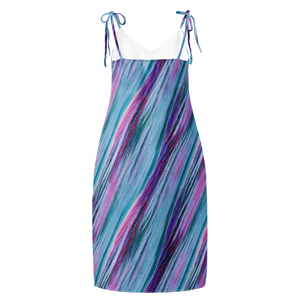 Chromatic Drift on Slip Dress — Back