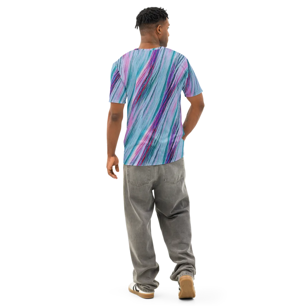 Chromatic Drift on Men's Cotton Crew Neck T-Shirt — Back