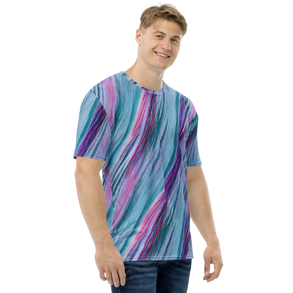 Chromatic Drift on Men's Crew Neck T-Shirt — Right