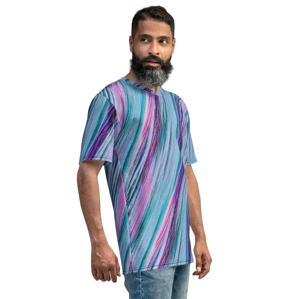 Chromatic Drift on Men's Crew Neck T-Shirt — Right