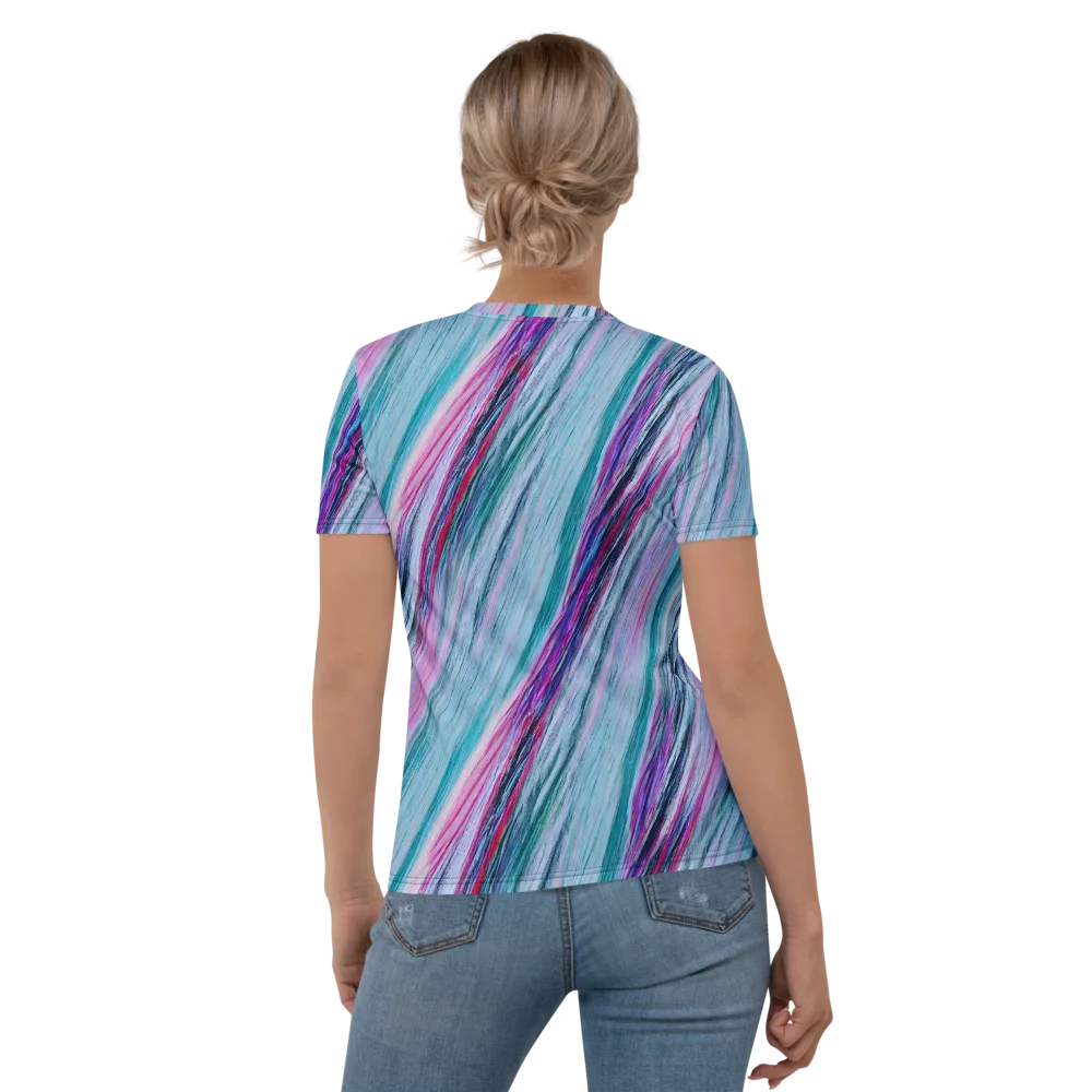 Chromatic Drift on Women's Crew Neck T-Shirt — Back
