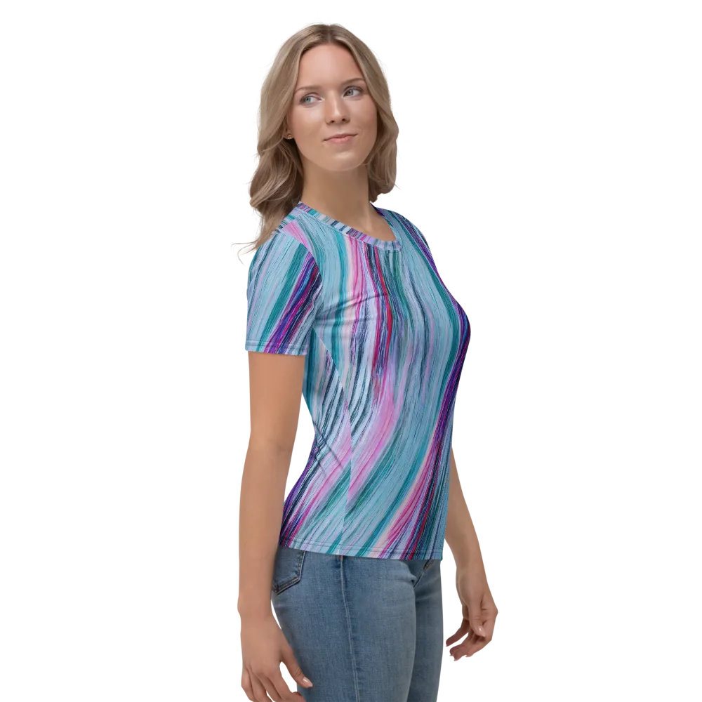 Chromatic Drift on Women's Crew Neck T-Shirt — Right