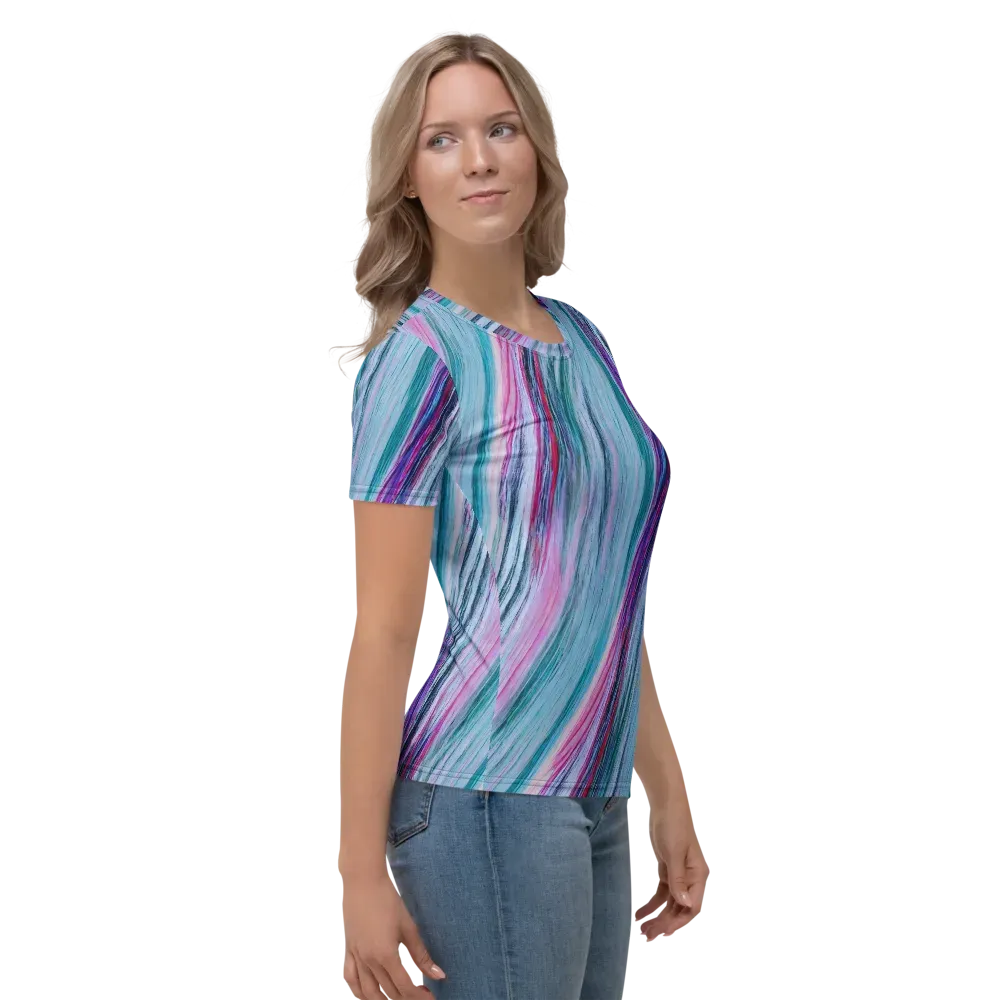 Chromatic Drift on Women's Crew Neck T-Shirt — Right