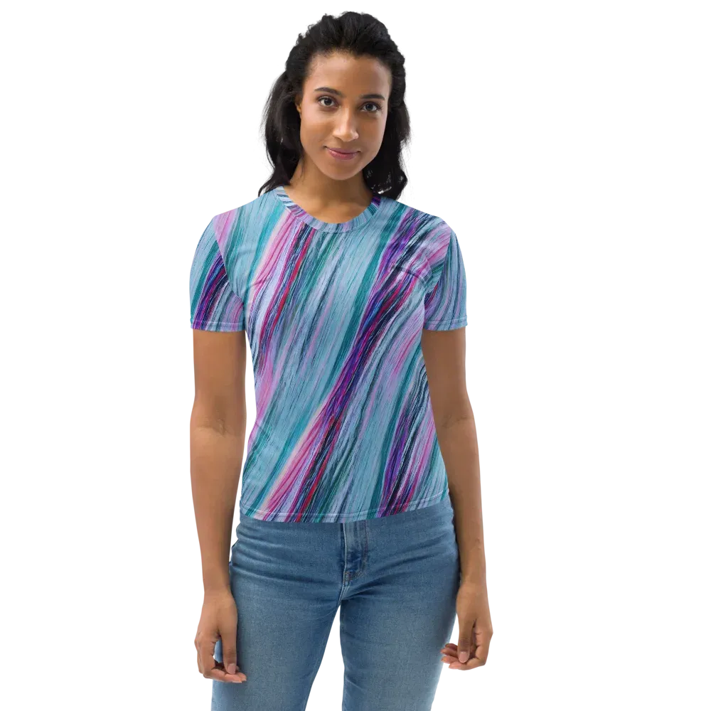 Chromatic Drift on Women's Crew Neck T-Shirt — Front
